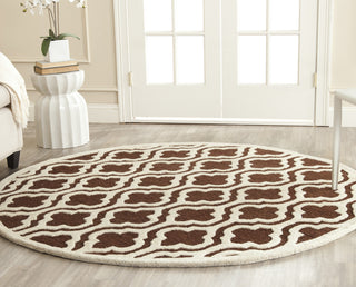 Safavieh Cambridge 132 Dark Brown/Ivory Area Rug Room Scene