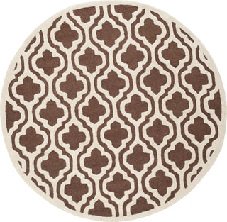 Safavieh Cambridge 132 Dark Brown/Ivory Area Rug Round