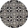 Safavieh Cambridge 133 Black/Ivory Area Rug Round