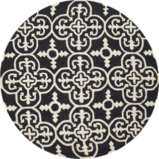 Safavieh Cambridge 133 Black/Ivory Area Rug Round