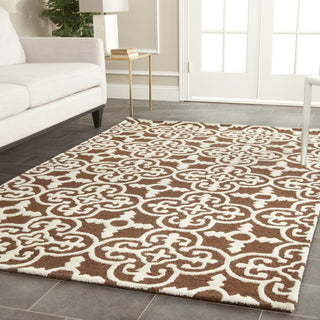 Safavieh Cambridge 133 Dark Brown/Ivory Area Rug Room Scene Feature