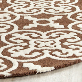 Safavieh Cambridge 133 Dark Brown/Ivory Area Rug Detail