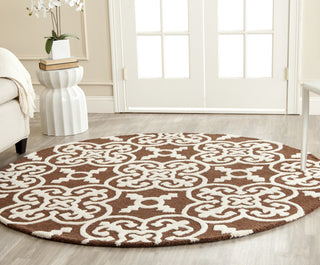 Safavieh Cambridge 133 Dark Brown/Ivory Area Rug Room Scene