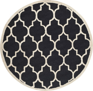 Safavieh Cambridge 134 Black/Ivory Area Rug Round