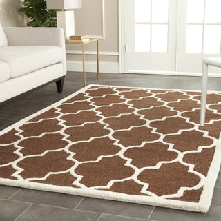 Safavieh Cambridge 134 Dark Brown/Ivory Area Rug Room Scene Feature