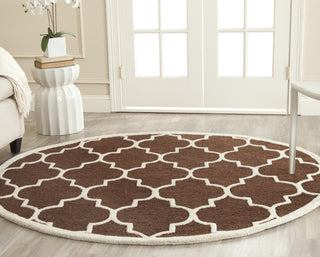 Safavieh Cambridge 134 Dark Brown/Ivory Area Rug Room Scene