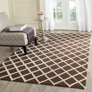 Safavieh Cambridge 135 Dark Brown/Ivory Area Rug Room Scene Feature