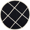 Safavieh Cambridge 136 Black/Ivory Area Rug Round