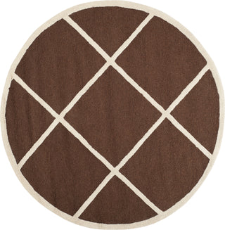 Safavieh Cambridge 136 Dark Brown/Ivory Area Rug Round