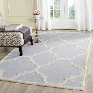 Safavieh Cambridge 140 Light Blue/Ivory Area Rug Room Scene Feature