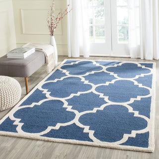 Safavieh Cambridge 140 Navy/Ivory Area Rug Room Scene Feature