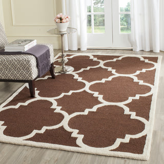 Safavieh Cambridge 140 Dark Brown/Ivory Area Rug Room Scene Feature