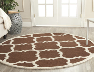 Safavieh Cambridge 140 Dark Brown/Ivory Area Rug Room Scene