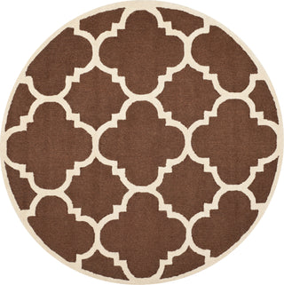 Safavieh Cambridge 140 Dark Brown/Ivory Area Rug Round