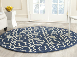 Safavieh Cambridge 141 Navy Blue/Ivory Area Rug Room Scene Feature