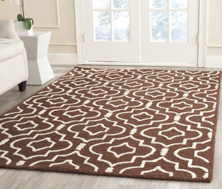 Safavieh Cambridge 141 Dark Brown/Ivory Area Rug Room Scene Feature