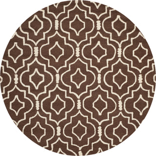 Safavieh Cambridge 141 Dark Brown/Ivory Area Rug Round