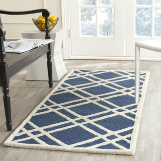 Safavieh Cambridge 142 Navy Blue/Ivory Area Rug Room Scene