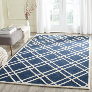 Safavieh Cambridge 142 Navy Blue/Ivory Area Rug Room Scene Feature