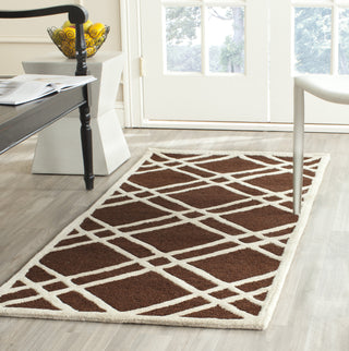 Safavieh Cambridge 142 Dark Brown/Ivory Area Rug Room Scene