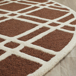 Safavieh Cambridge 142 Dark Brown/Ivory Area Rug Detail