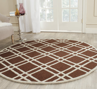 Safavieh Cambridge 142 Dark Brown/Ivory Area Rug Room Scene