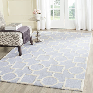 Safavieh Cambridge 143 Light Blue/Ivory Area Rug Room Scene Feature