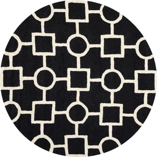 Safavieh Cambridge 143 Black/Ivory Area Rug Round