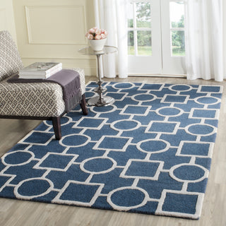 Safavieh Cambridge 143 Navy Blue/Ivory Area Rug Room Scene Feature