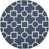 Safavieh Cambridge 143 Navy Blue/Ivory Area Rug Round