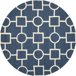 Safavieh Cambridge 143 Navy Blue/Ivory Area Rug Round