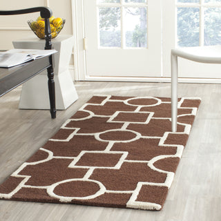 Safavieh Cambridge 143 Dark Brown/Ivory Area Rug Room Scene