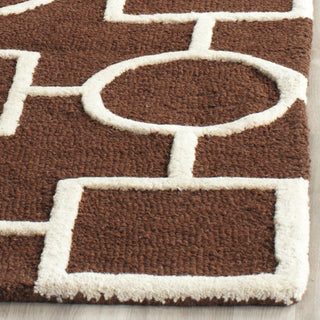 Safavieh Cambridge 143 Dark Brown/Ivory Area Rug Detail