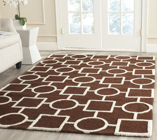 Safavieh Cambridge 143 Dark Brown/Ivory Area Rug Room Scene Feature