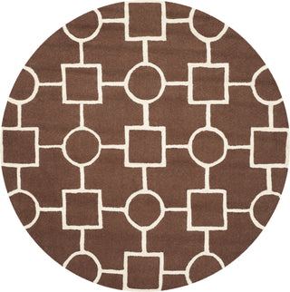 Safavieh Cambridge 143 Dark Brown/Ivory Area Rug Round