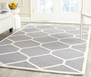 Safavieh Cambridge 144 Silver/Ivory Area Rug Room Scene Feature