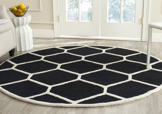 Safavieh Cambridge 144 Black/Ivory Area Rug Room Scene