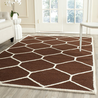 Safavieh Cambridge 144 Dark Brown/Ivory Area Rug Room Scene Feature