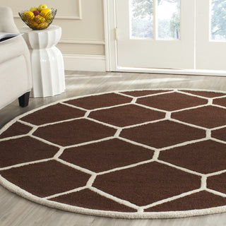 Safavieh Cambridge 144 Dark Brown/Ivory Area Rug Room Scene