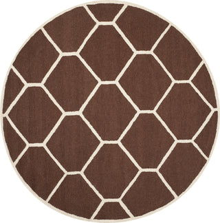 Safavieh Cambridge 144 Dark Brown/Ivory Area Rug Round