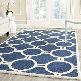 Safavieh Cambridge 145 Navy Blue/Ivory Area Rug Room Scene Feature