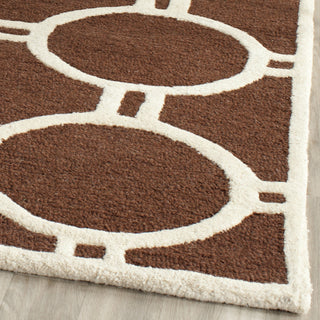 Safavieh Cambridge 145 Dark Brown/Ivory Area Rug Detail