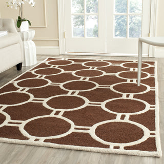 Safavieh Cambridge 145 Dark Brown/Ivory Area Rug Room Scene Feature