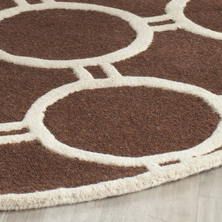 Safavieh Cambridge 145 Dark Brown/Ivory Area Rug Detail