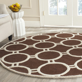 Safavieh Cambridge 145 Dark Brown/Ivory Area Rug Room Scene