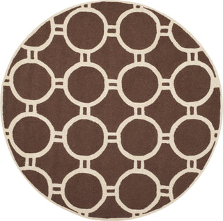 Safavieh Cambridge 145 Dark Brown/Ivory Area Rug Round