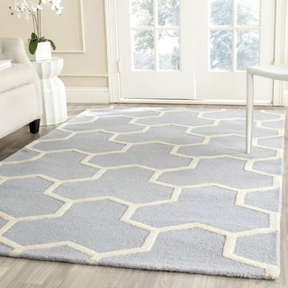 Safavieh Cambridge 146 Light Blue/Ivory Area Rug Room Scene Feature