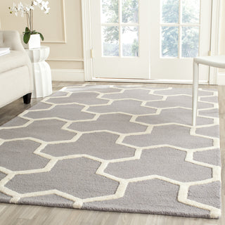 Safavieh Cambridge 146 Silver/Ivory Area Rug Room Scene Feature