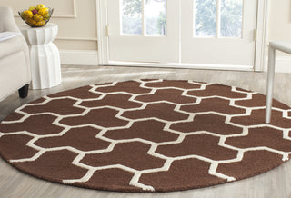 Safavieh Cambridge 146 Dark Brown/Ivory Area Rug Room Scene