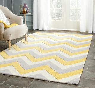 Safavieh Cambridge 153 Grey/Gold Area Rug Room Scene Feature